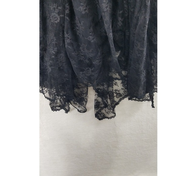 Florencia Fiume Black Lace Gothic Prom Formal Evening Gown Dress laced back - Picture 7 of 8